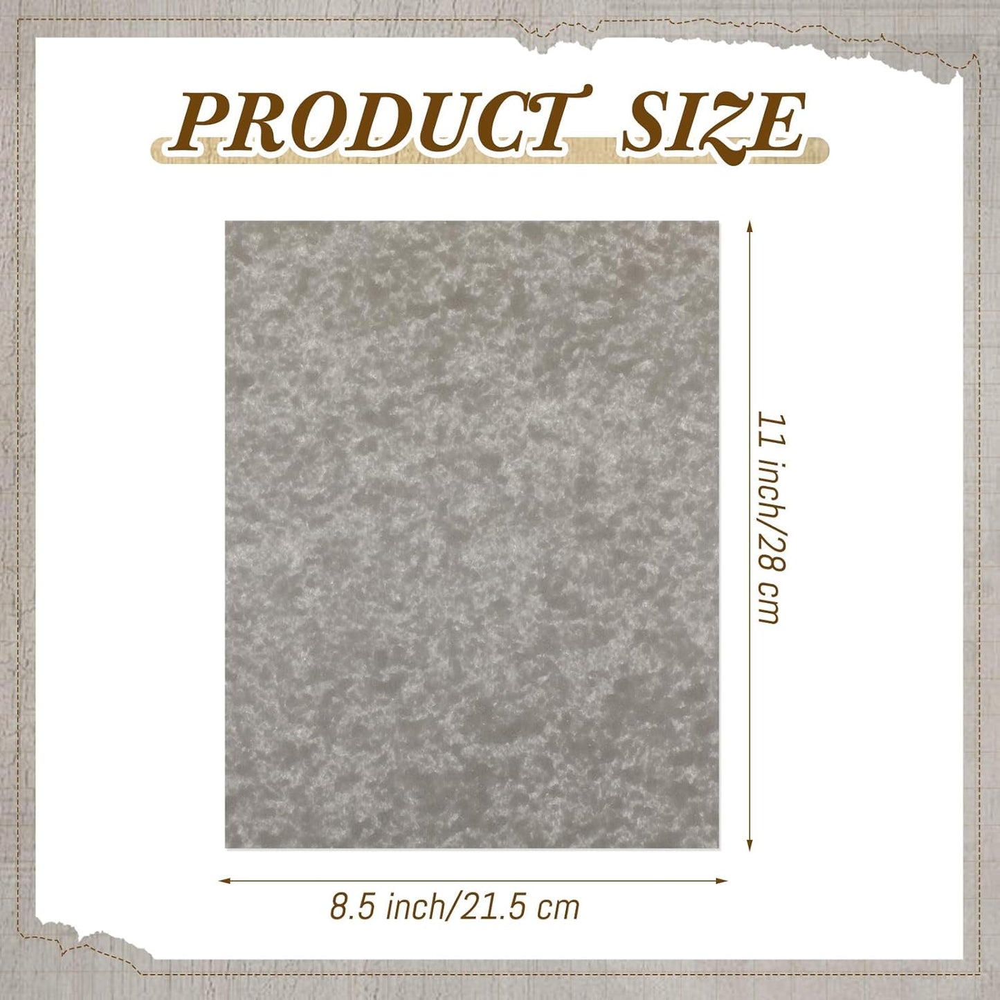 Epakh 200 Pcs Old Age Parchment Paper 8.5 x 11 Inch Standard Letter Vintage Colored Old Parchment Semblance Double Side Printing Paper (Khaki Gray)