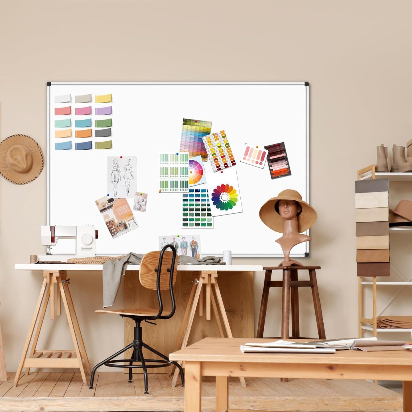 XBoard Magnetic Dry Erase Board 72 x48 Inches Wall-Mounted, 6'x4' Presentation Whiteboard with Marker Tray, Aluminum Frame White Board for School Office and Home