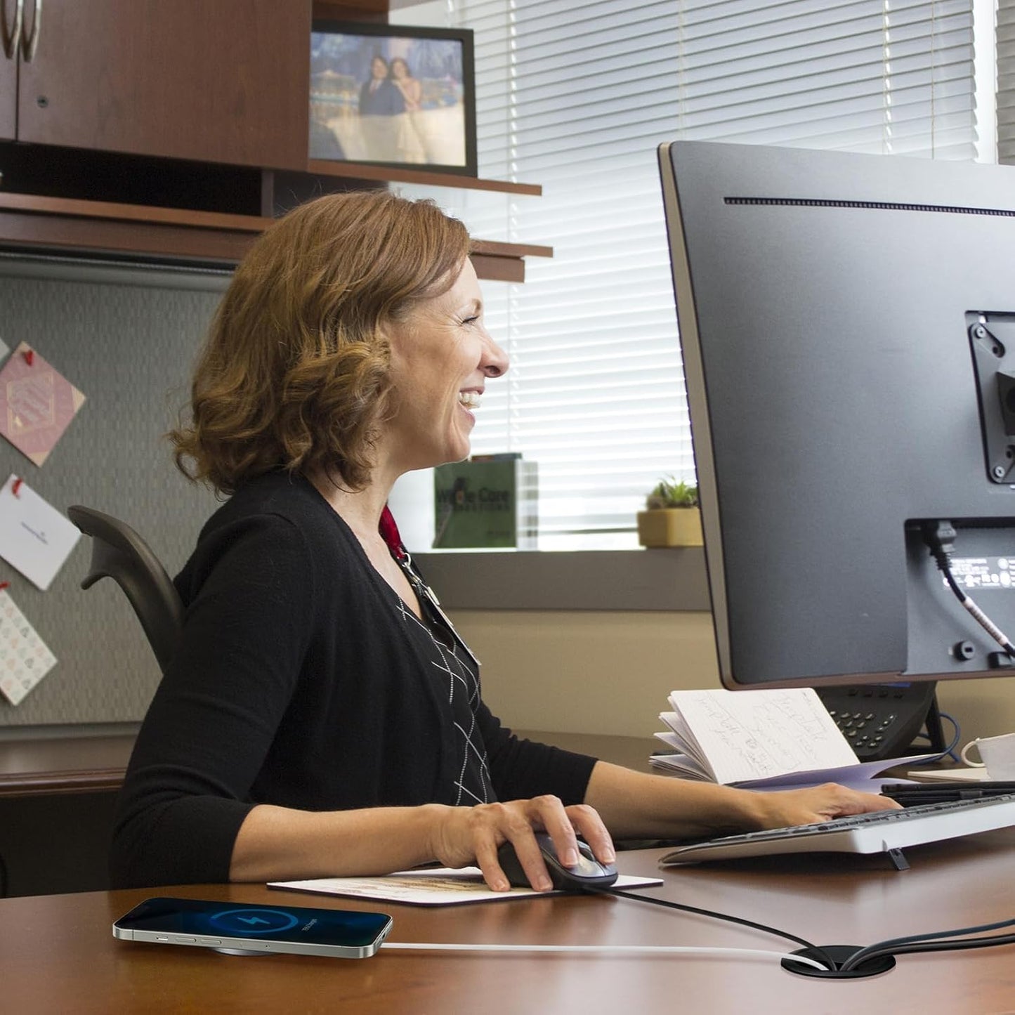 Desk Grommet 2 inch(50mm)8 Pcs, Desk Hole Grommet, Cable Grommet, Desk Hole Cover, Desk Cord Hole Cover, Desk Cable Hole Cover, Desk Wire Hole Insert, Furniture Hole Cover(Black Grommets)