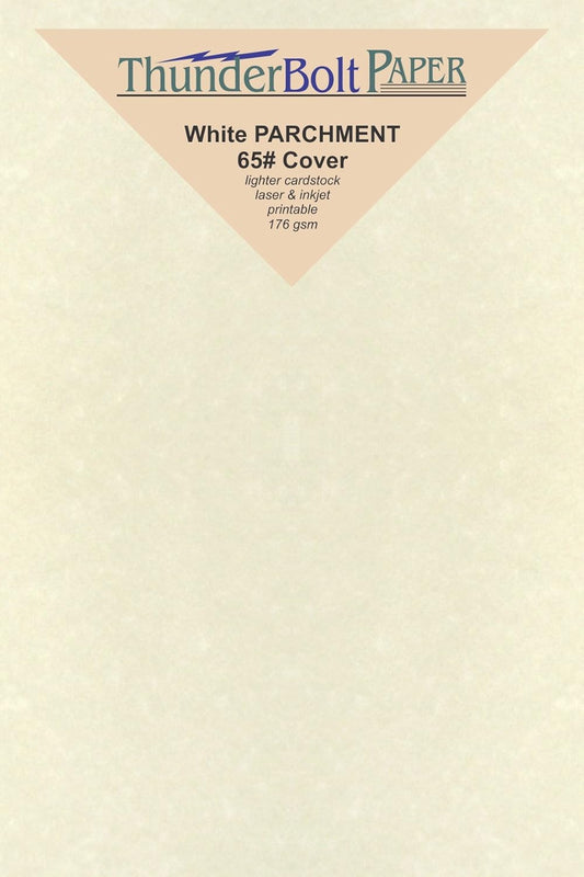 250 White Parchment 65lb Cover Weight Paper - 3.5" X 5.5" (3.5X5.5 Inches) USPS Standard Postcard Card Size - Printable Cardstock Colored Sheets Old Parchment Semblance
