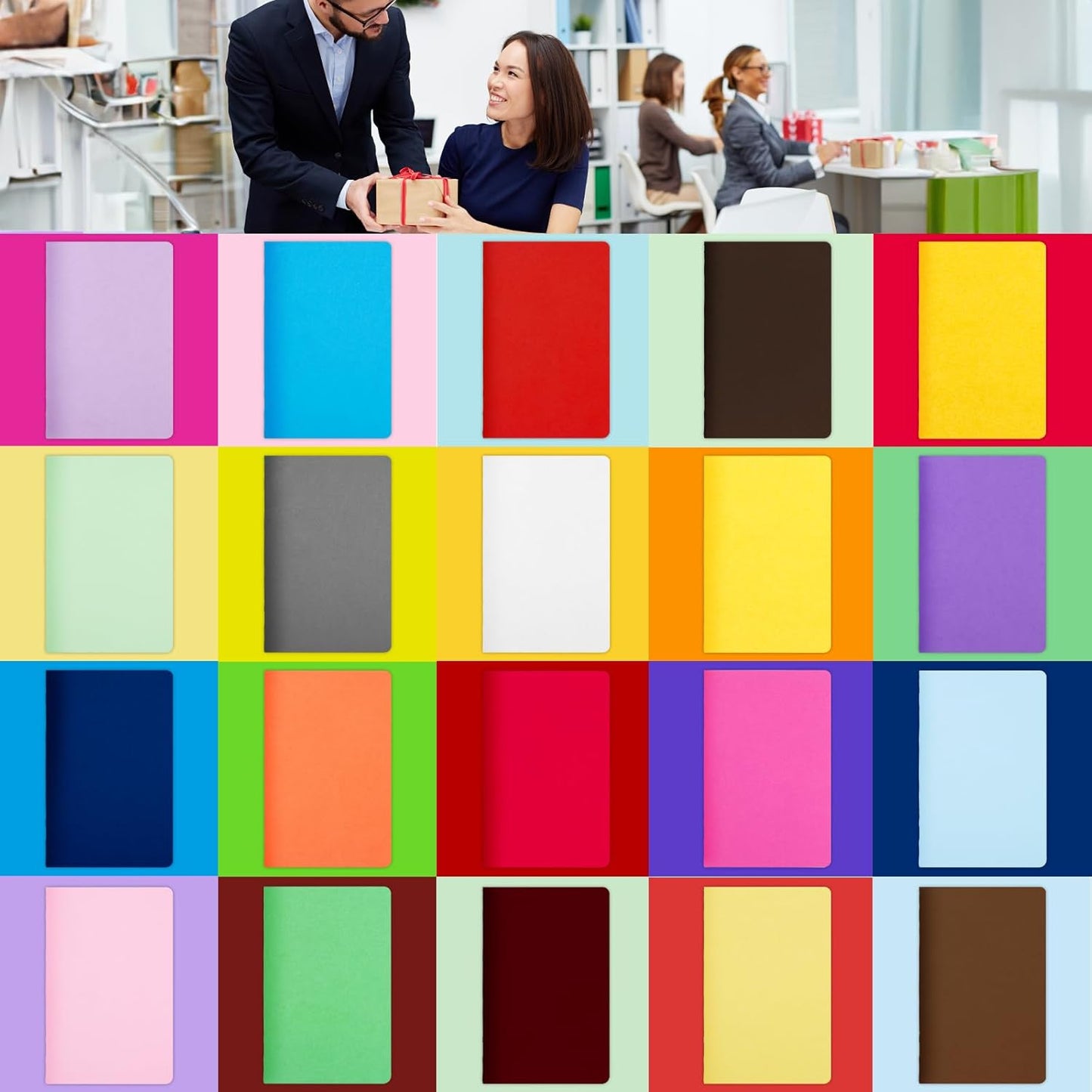 Koogel 40PCS Pocket Notebooks, Mini Blank Notebooks 3.5 x 5.5 Inch Notepads Journals 20 Colors for Students Traveler School Supplies Office