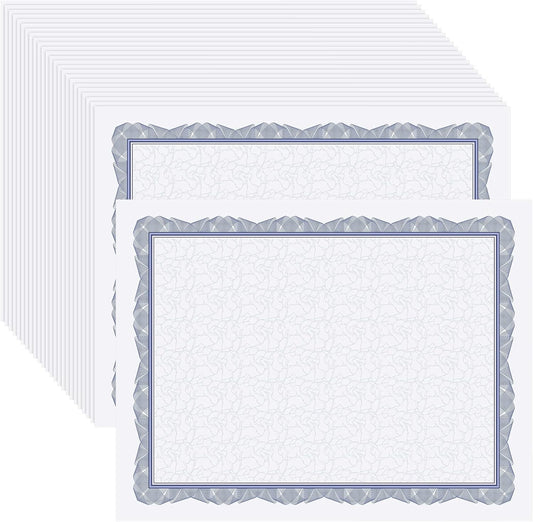 Panelee 300 Sheets Award Certificate Paper with Blue Border, Letter Size, 8.5 x 11 Inches, Biodegradable Coated Paper for Laser & Inkjet Printers