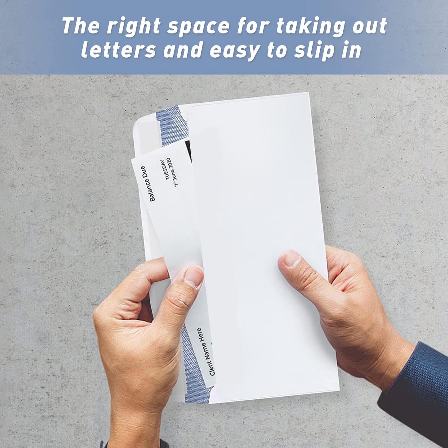 500#8 Self Seal Business Envelopes, PANDRI No.8 Double Window Design for Business and Quickbooks Check(invoice not fit), Documents Secure Mailing - Number 8 Size 3 5/8 X 8 11/16-24LB