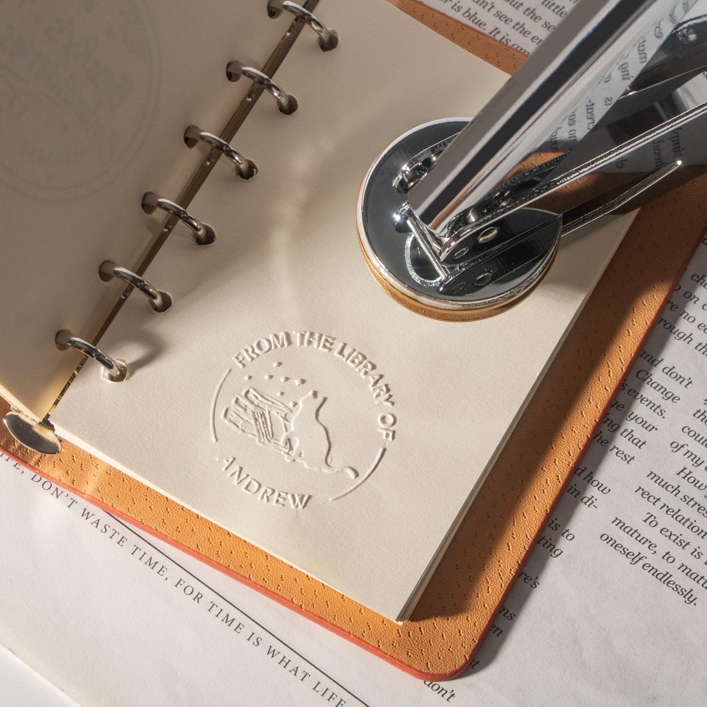 STAMTECH Custom Logo Book Embosser Stamp (Book Embosser Design)
