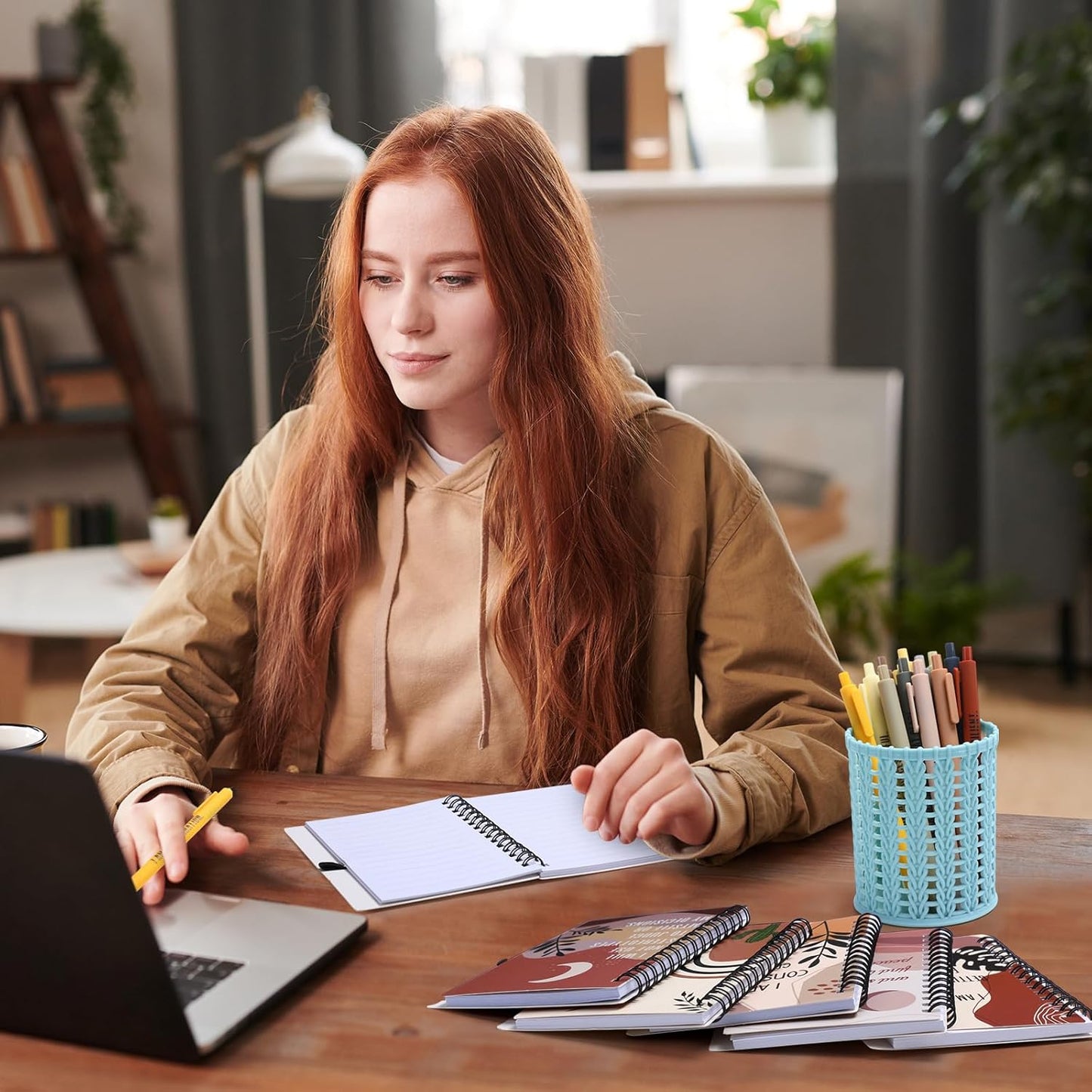 Kosiz 48 Pcs/24 Set Positive Affirmation Gifts Gratitude Spiral Notebooks with Pens Motivational Encouragement Notepads Daily Affirmations Journal for Women (Boho)