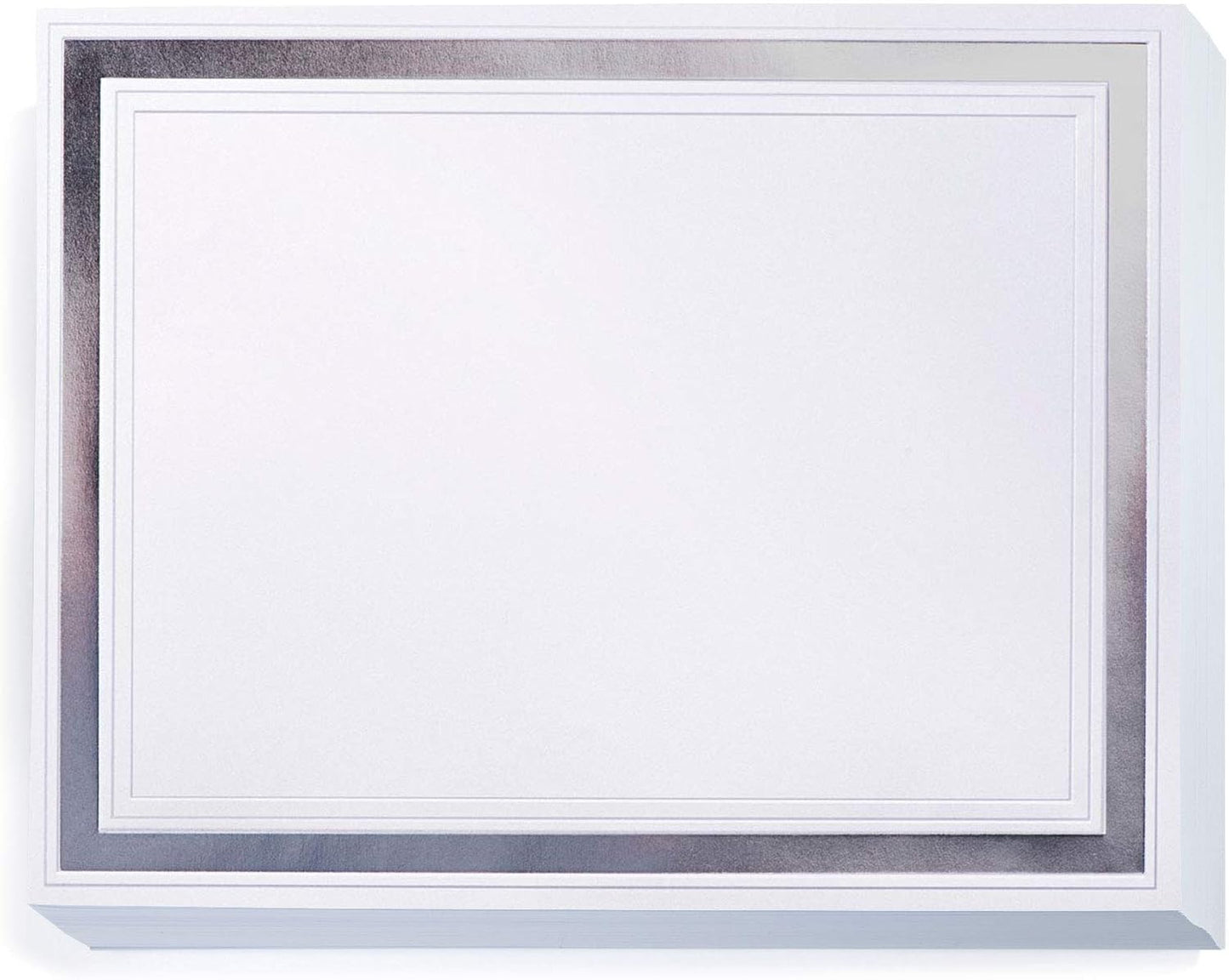 PaperDirect Pristine Specialty Certificates, 50 Sheets of 38lb White Paper, 8½" x 11", Silver Bold Foil Border, Perfect for Awards, Students, Employees, Volunteers, Course Completion, Diplomas