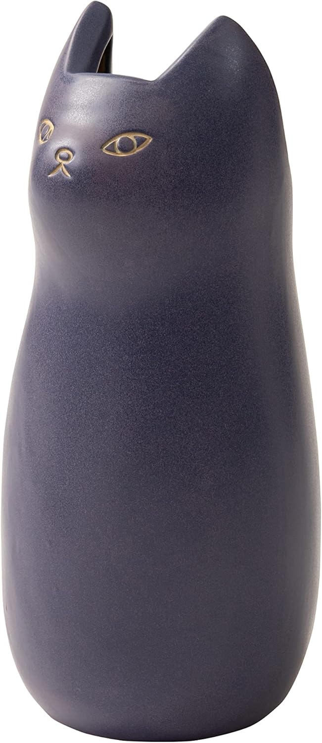 PaletteLife Umbrella Stand Ceramic Scandinavian Cat Medium-Size Purple BLS-12PP