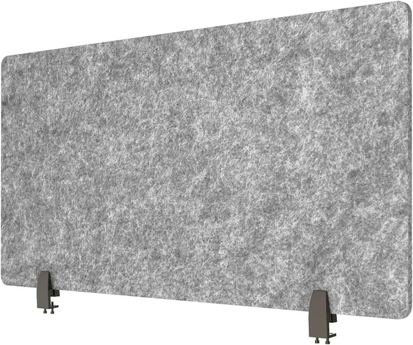 Stand Up Desk Store ReFocus Raw Clamp-On Acoustic Desk Divider Mounted Privacy Panel to Reduce Noise and Visual Distractions (Castle Gray, 47.25" x 16")