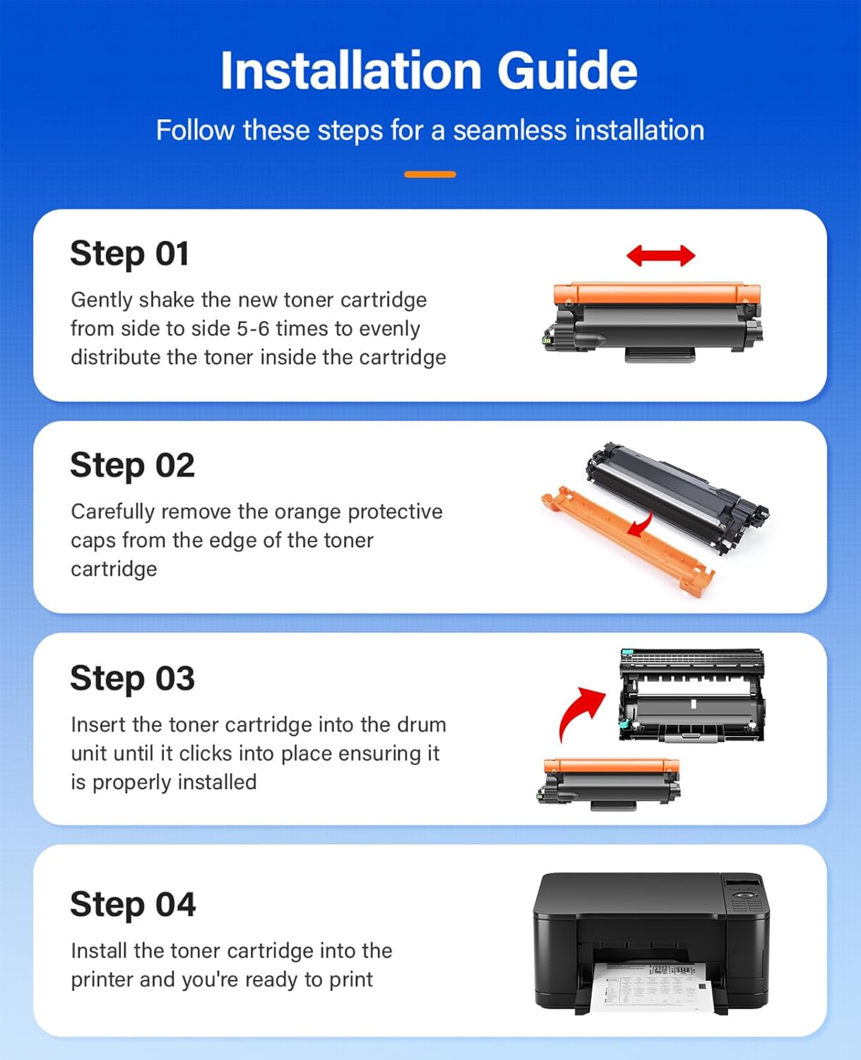 TN830XL Toner Cartridge Black 2-Pack High Yield Replacement for Brother TN830XL TN830 XL Compatible for HL-L2460DW HL-L2405W HL-L2480DW MFC-L2820DW DCP-L2640DW MFC-L2900DW HL-L2400D Laser Printer Ink