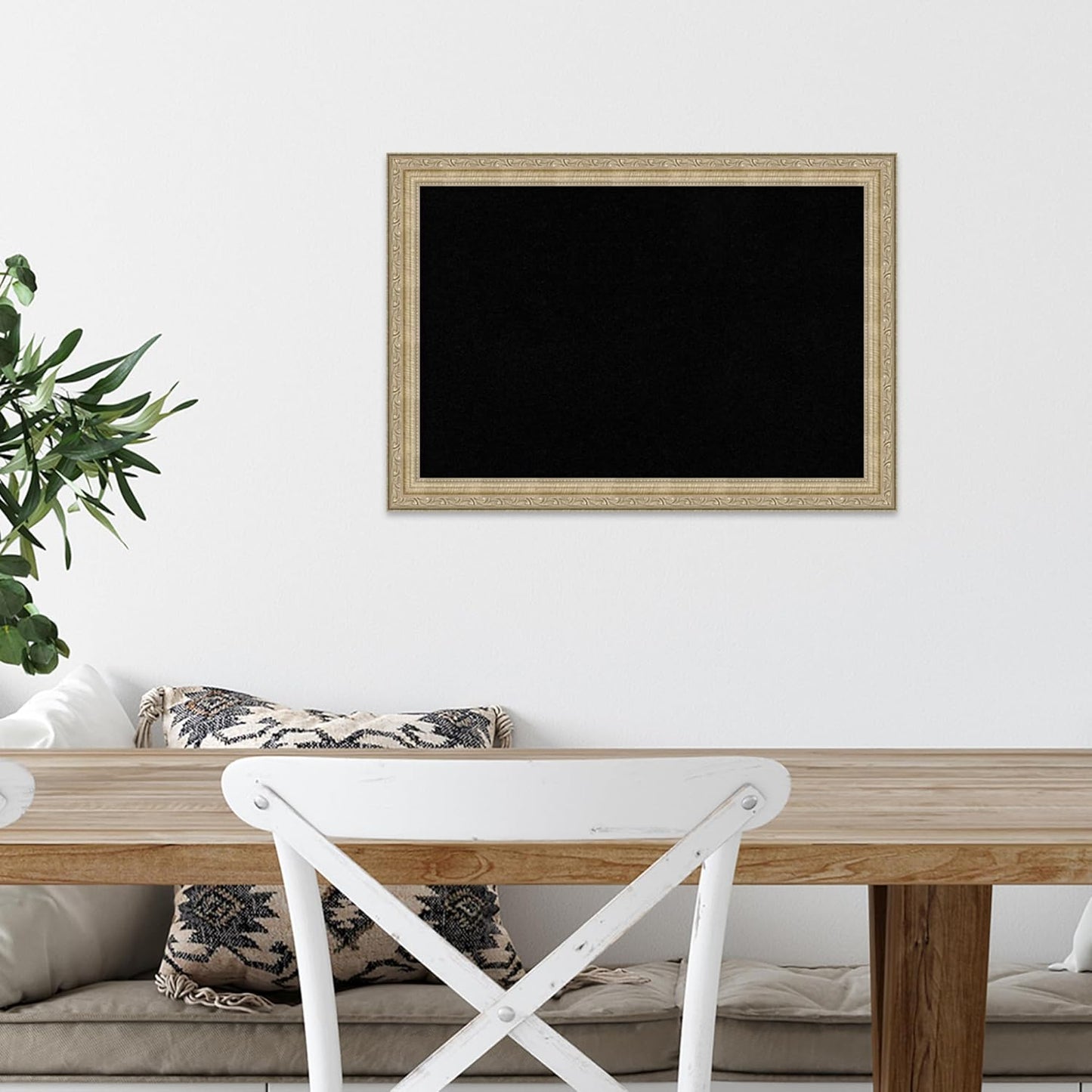 Amanti Art Black Cork Board for Wall, 14x20 Vision Board with Gold Frame, Small Corkboard Office Decor for Home Organization, Traditional Corkboard Pinboard to Display Items for Home Organization in