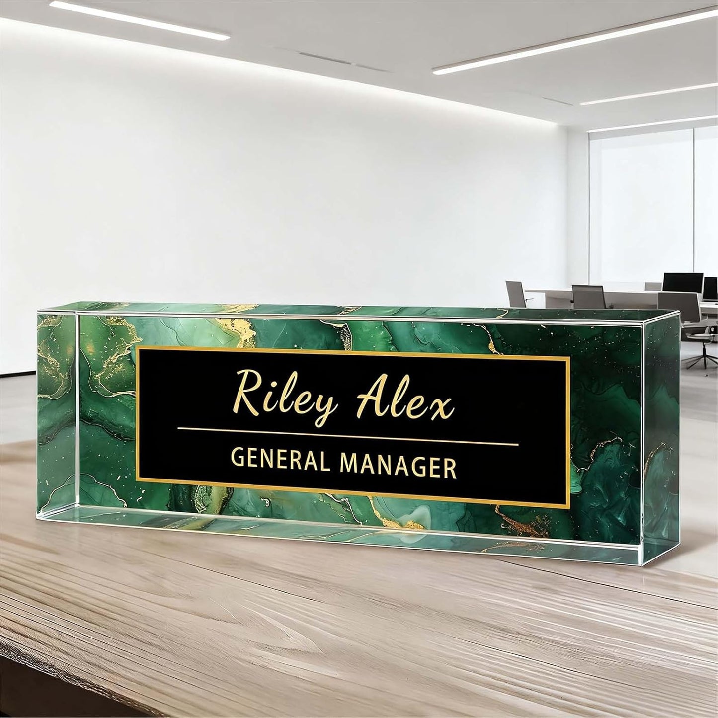 Desk Name Plate Personalized, Office Decor Cute Desk Accessories for Employee Appreciation Gifts Office Gifts for Boss, Teacher (S5)