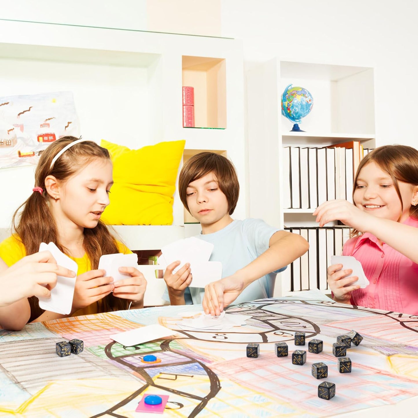 STOBOK 24Pcs Token Dice Counters, MTG Dice MTG Counters, -1/+1 Counters D6 Acrylic Cube Dice Compatible with MTG, CCG Card Gaming Accessory Board Game