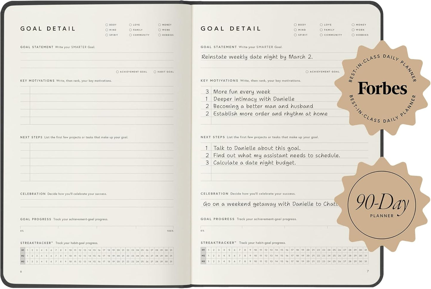 Full Focus Sienna Linen Planner by Michael Hyatt - The #1 Daily Planner to Set Annual Goals, Increase Focus, Eliminate Overwhelm, and Achieve Your Biggest Goals - Hardcover