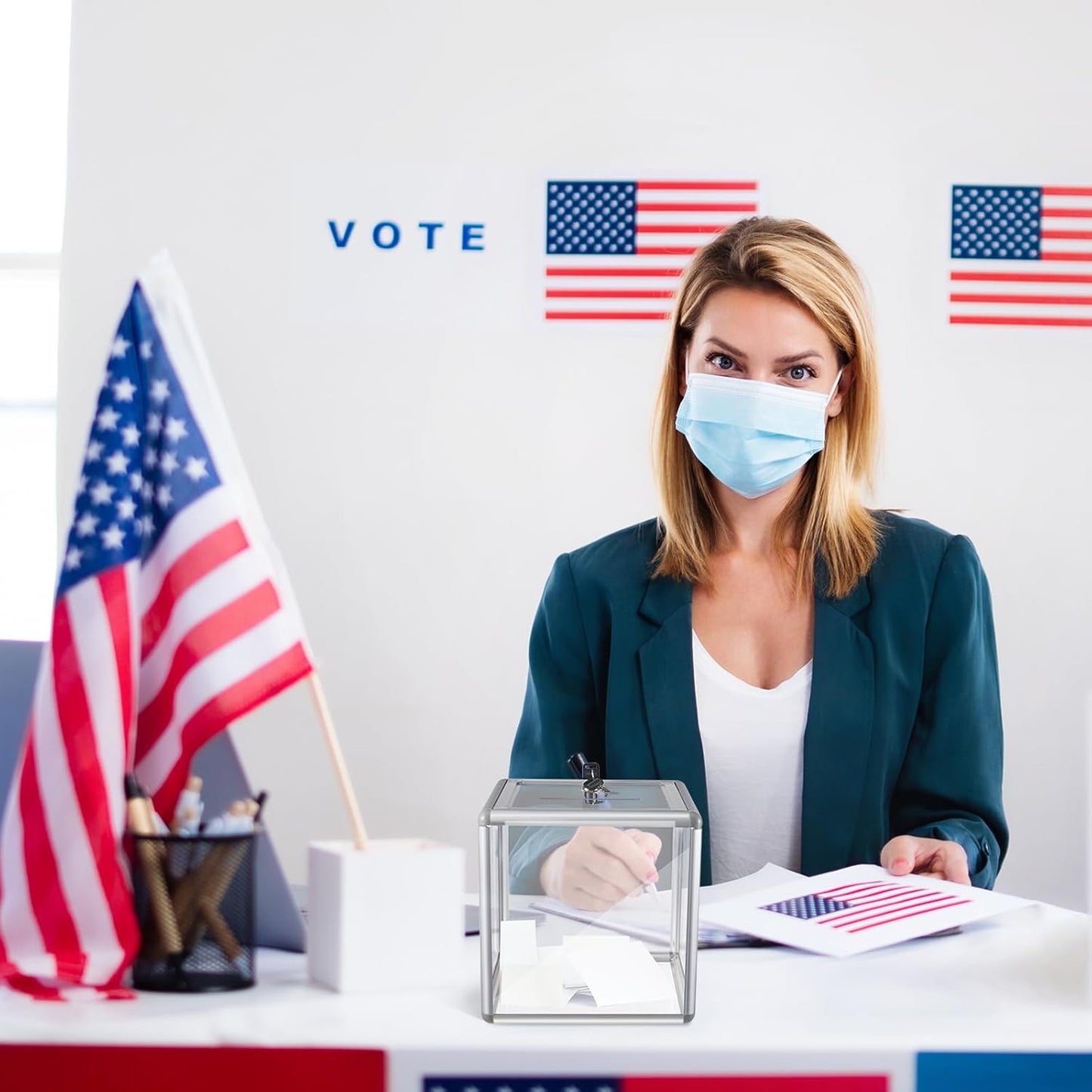 Acrylic Donation Raffle Box with Slot & Lock, Large Clear Ballot Offering Suggestion Ticket Holder for Fundraising Drawing Storage Container Tip Jar Voting Charity(6 x 6 x 6 In,Clear)