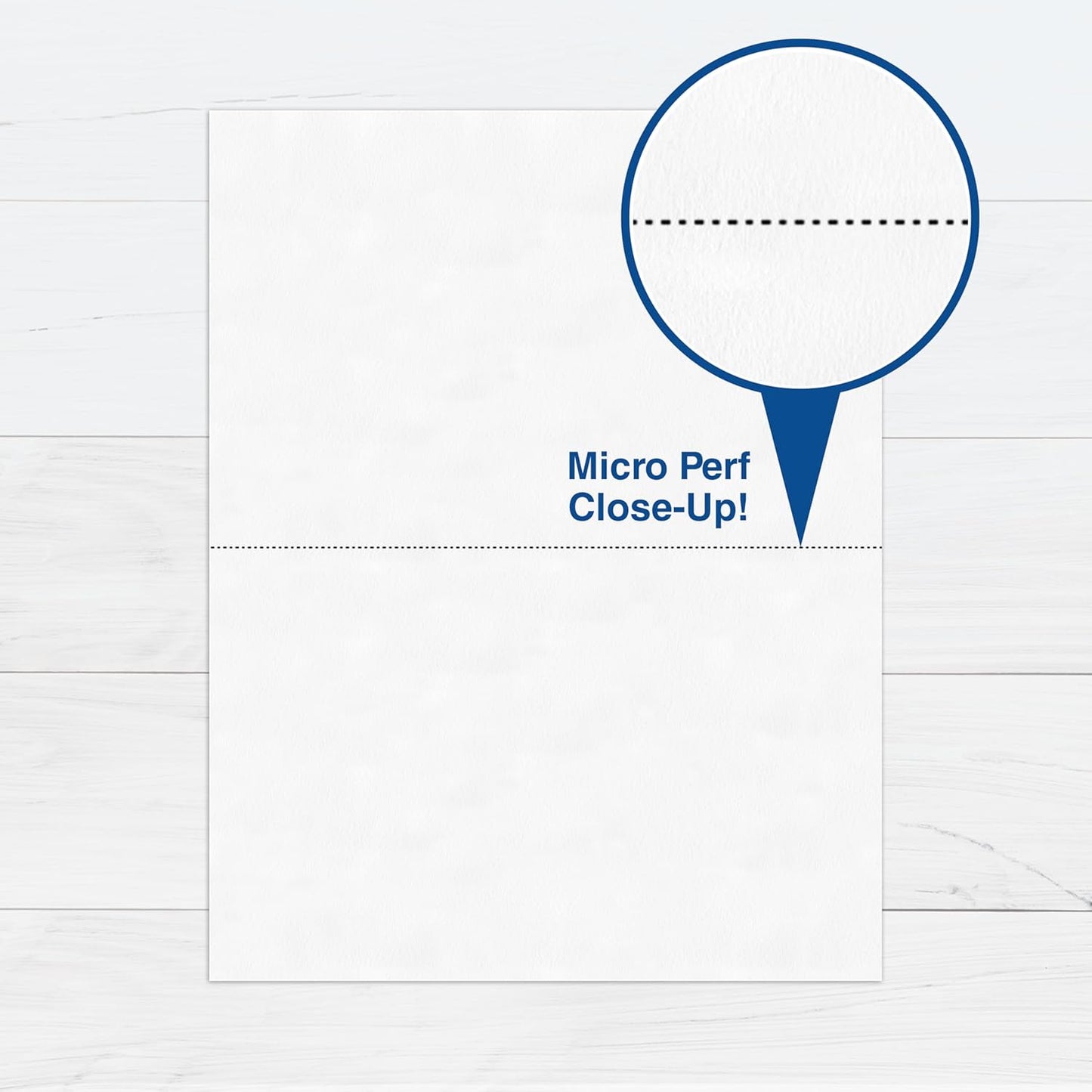 PrintWorks Professional Half Sheet Perforated Paper 8.5” x 11” - Perfect For W-2, 1099, & Statement Use - Made in the USA - 500 Sheets - 24 lb - A5 Paper - Printer Compatible - White (04118)