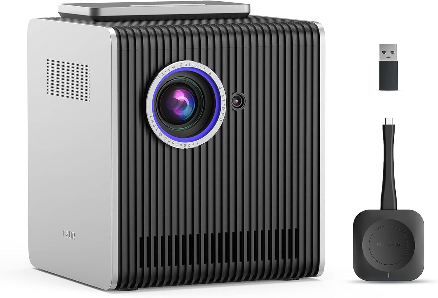 StarryHub -1080P HD Conference Room Camera with 120°Wide Angle & Auto Frame, 2200 ANSI Conferencing Projector, 6 AI-Driven Microphones, Conference Speakers, an All-in-One Video Conferencing System