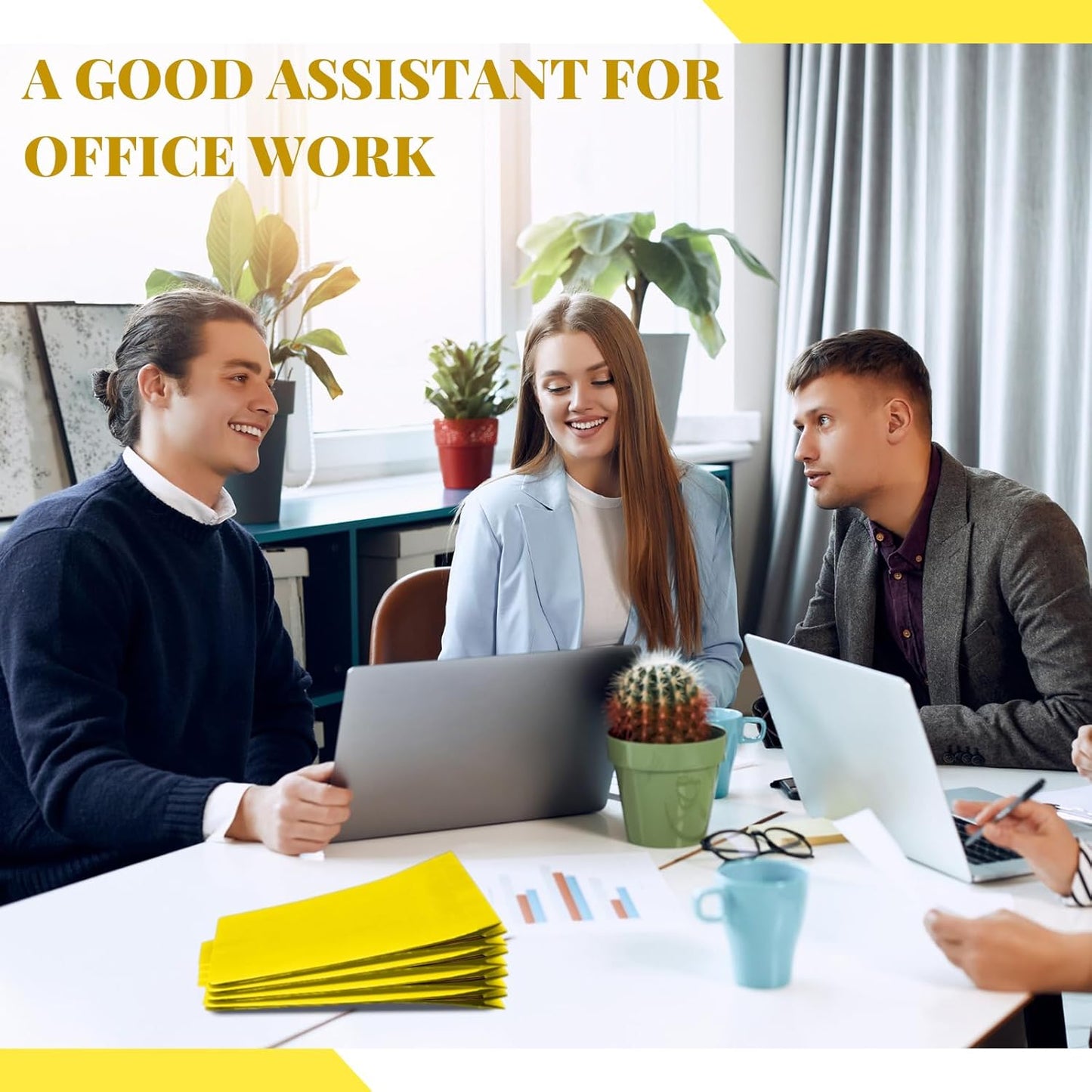 24 Pcs Classification Folders Letter Size, 1 Divider Pressboard File Folder with Fasteners, Expanding File Organizer Bulk for Teachers, Clergy, Office, Church, Christmas Donations (Yellow)