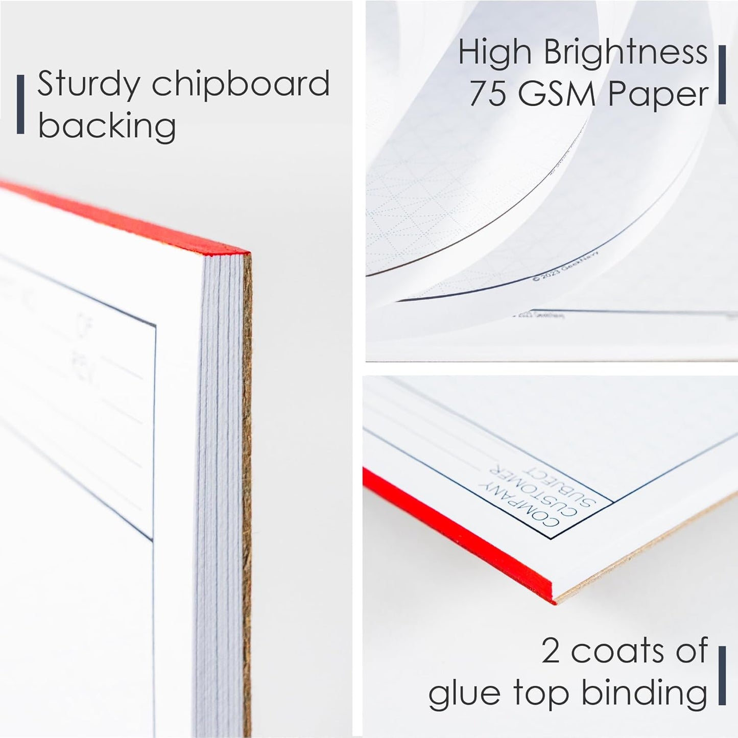 8.5" x 11" Isometric Graph Paper 50 Sheets Landscape - 0.25" Grid, Non-photo Blue, High Brightness, Drafting, Engineering, Art, 3D Design (3-Pack)