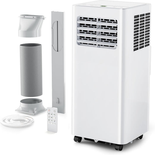 EUHOMY Portable Air Conditioners 8,000 Btu, 3 in 1 Portable Cooling AC with Dehumidifier, Fan, Sleep Modes, AC Unit with Remote Control & 24H Timer for Bedroom, Rooms, Apartments up to 350 Sq.Ft.