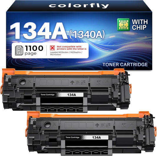 134A Toner Cartridges with Chip Replacement for HP 134A Black Toner Cartridge W1340A Toner 134X Toner Work with Laserjet 209dw MFP M234dw M234sdw Printer