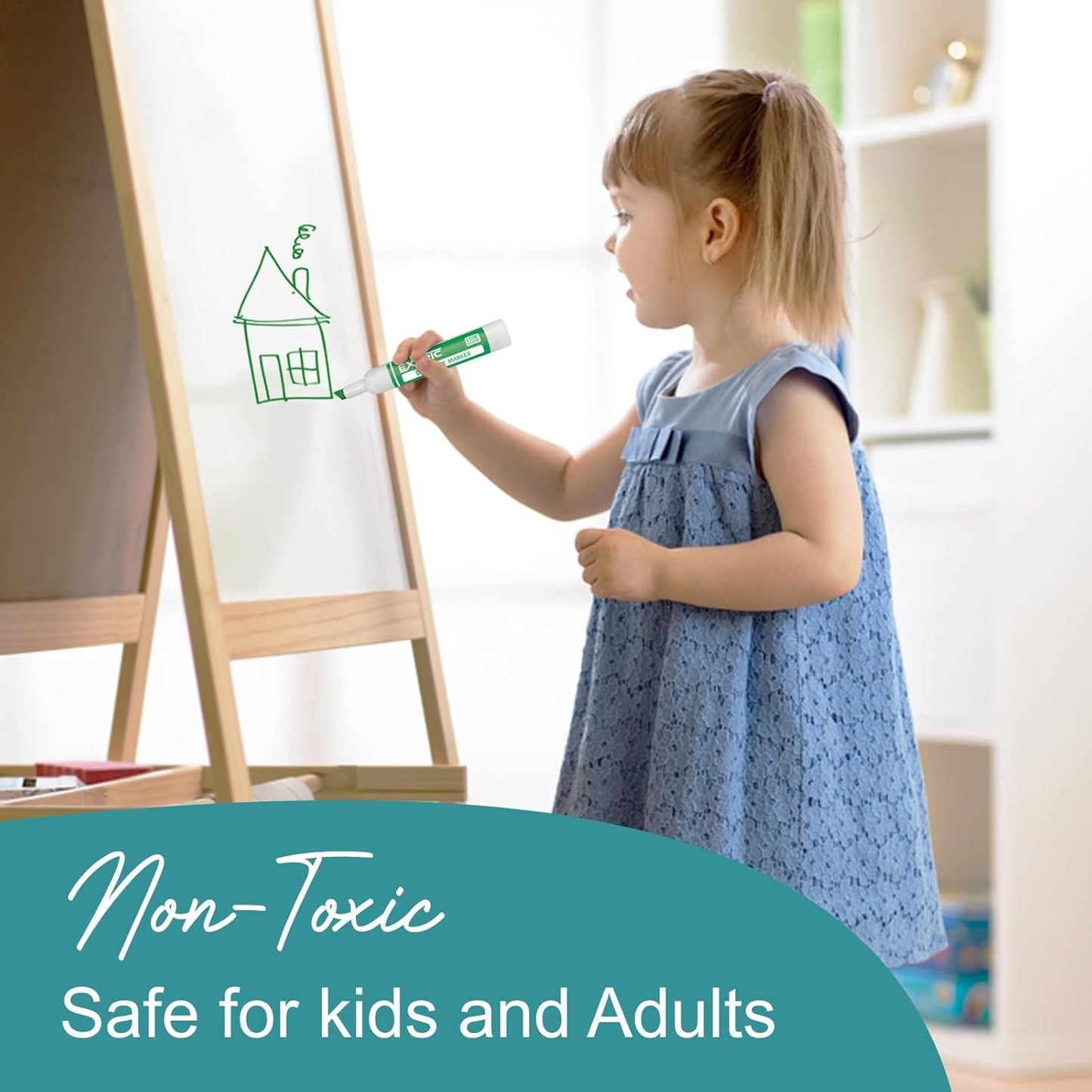 EXTRIC Dry Erase Markers Bulk Set of 48, Whiteboard Markers Bulk 4 Colors Chisel Tip White Board Markers, Red Blue Green Black Dry Erase Marker