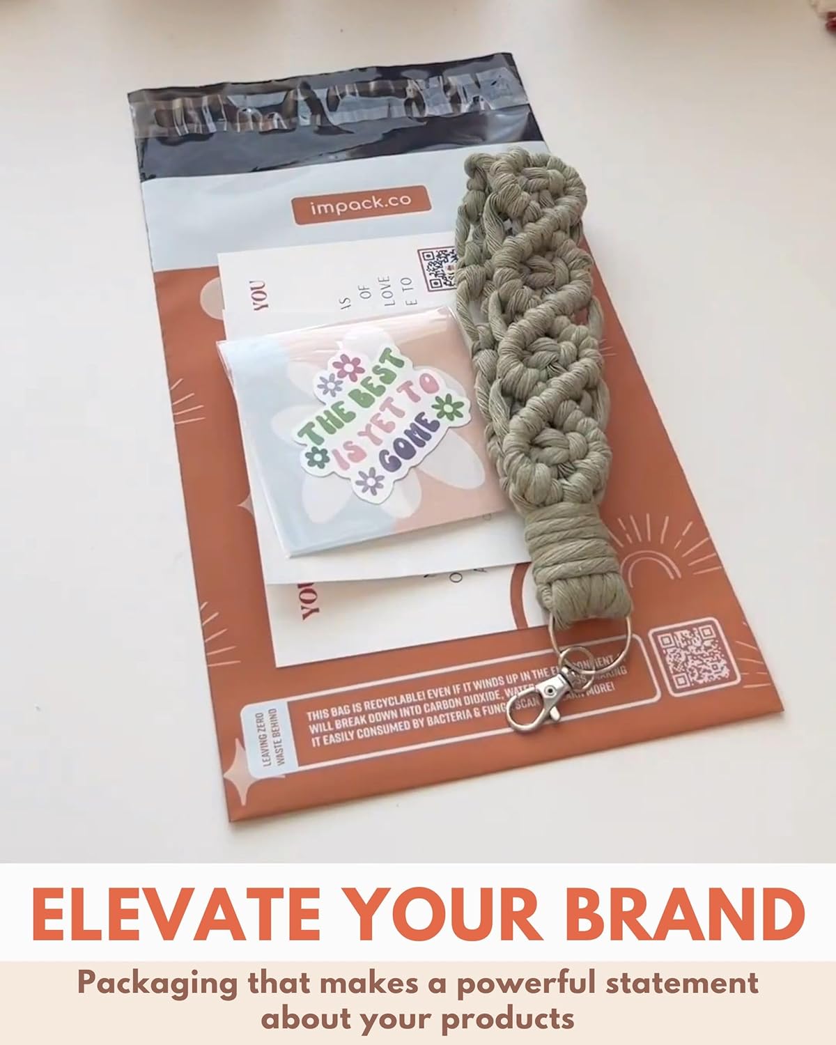 Poly Mailers 6x9-25 Pack Biodegradable Shipping Bags for Stationery and Small Accessories - Impack Self-Seal Waterproof Thick Mailing Envelope for Small Items - Celestial Tan