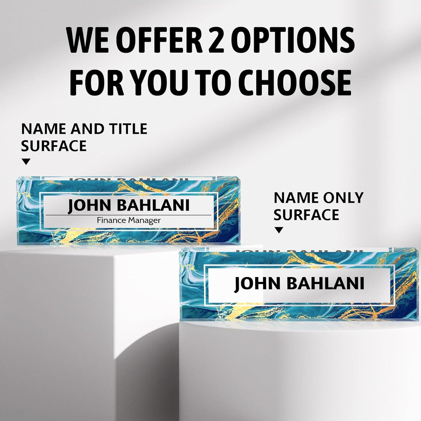 Custom Name Plate for Desk, Desk Name Plate Personalized Office Desk Decor for Women and Men, Employee Appreciation Gifts Office Gifts for Boss, Manager, Teacher, Nurse