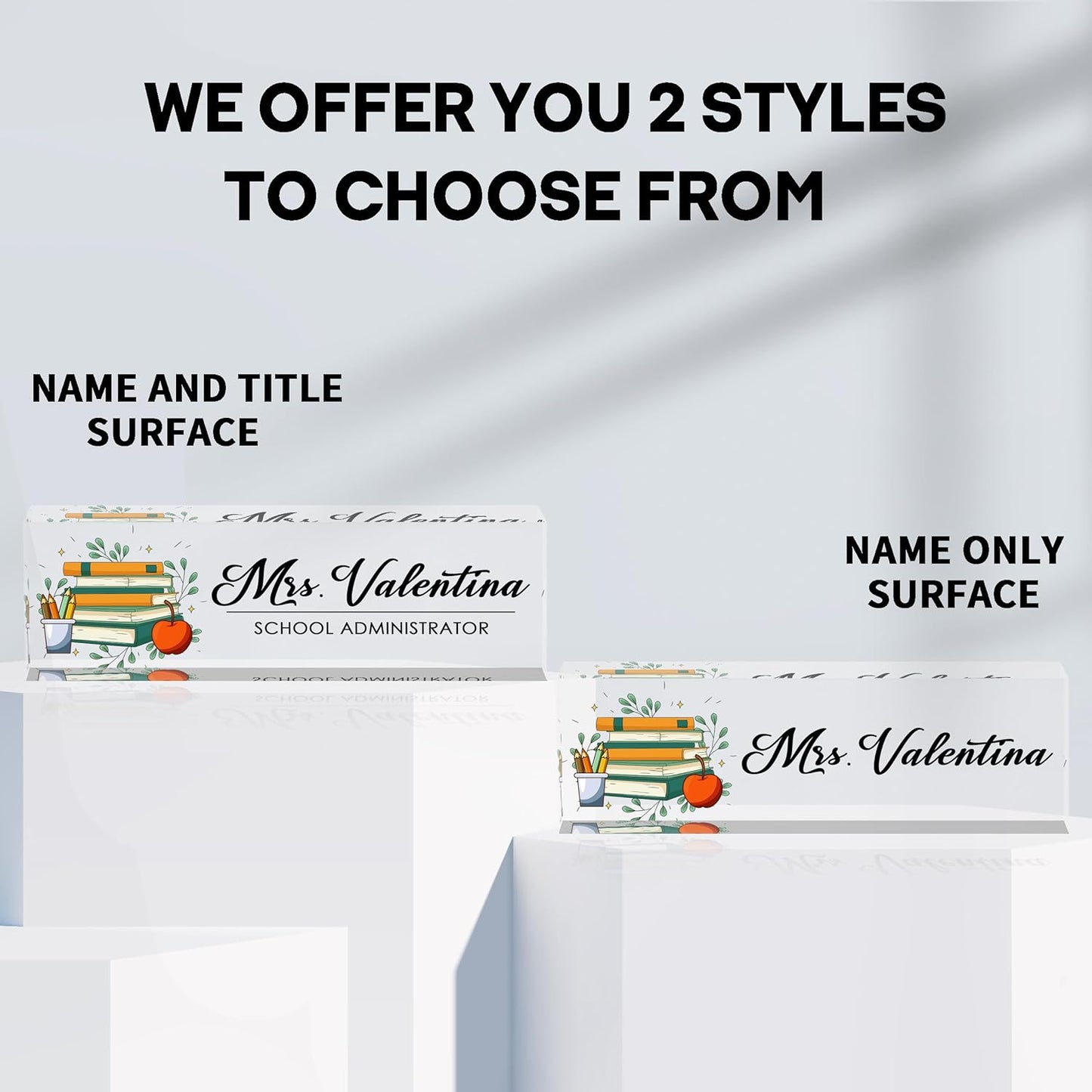 Desk Name Plate Personalized, Teacher Name Plate for Desk, Office Desk Decor for Women and Men, Employee Appreciation Gifts The Office Gifts for Teacher