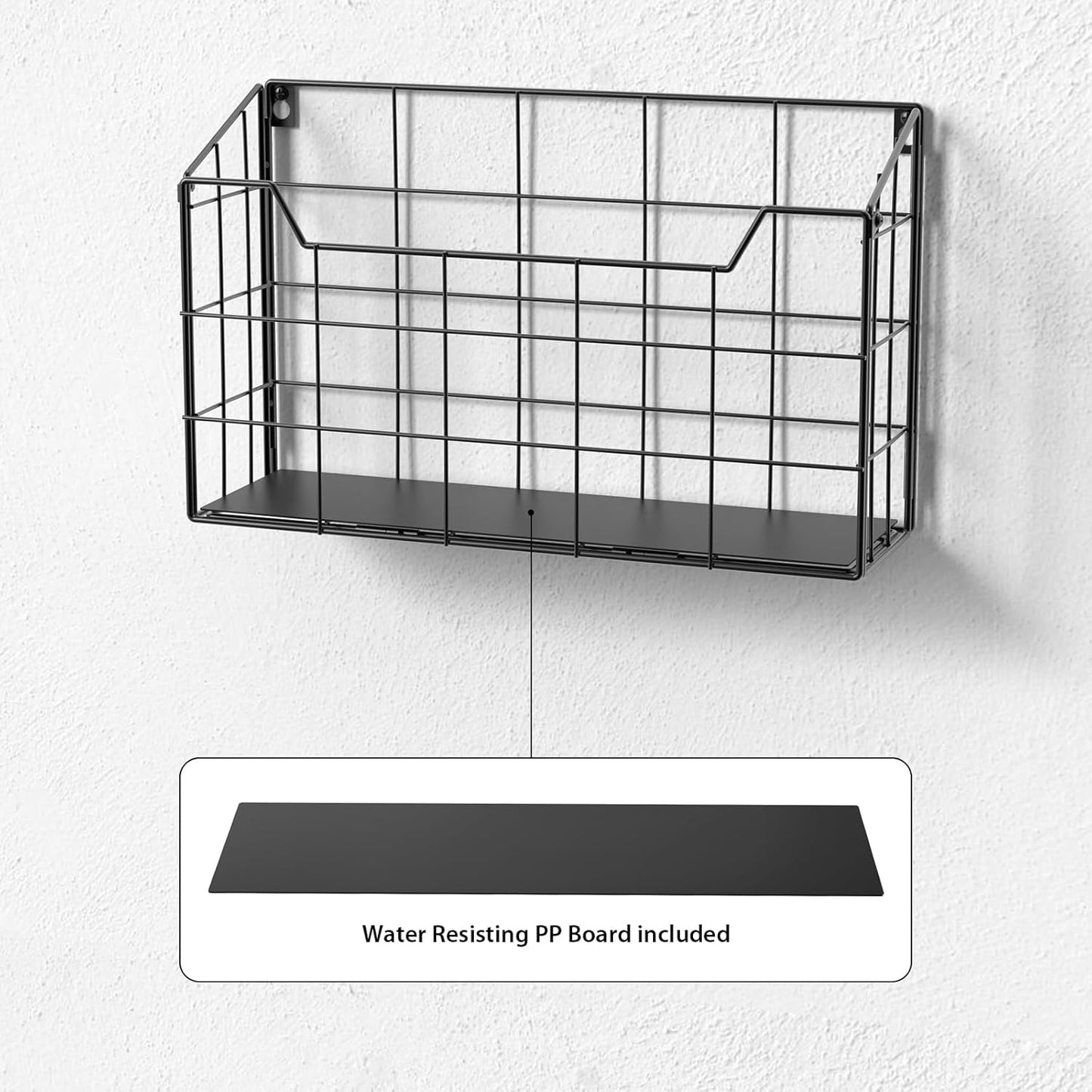 Univivi Wall File Organizer Hanging File Holder Magazine File Holder Desktop File Organizer for Document Paper Mail Home Office 3 Pack