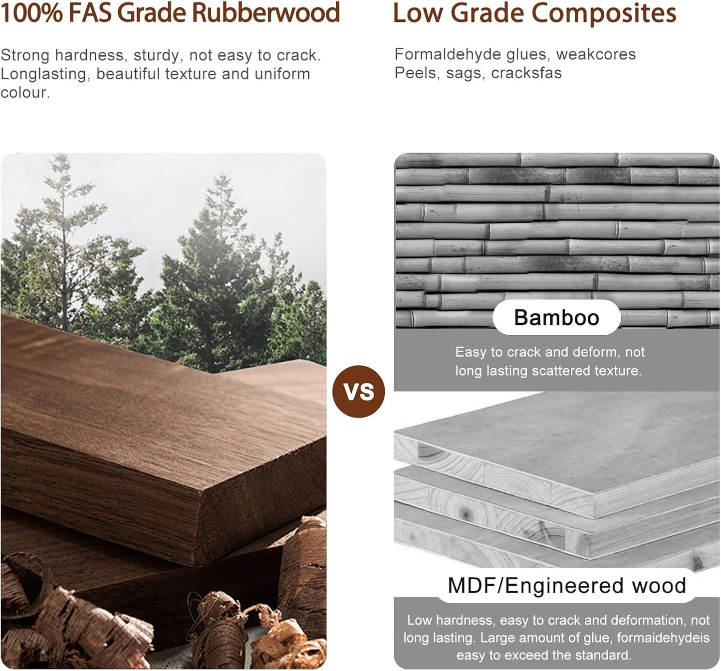 Solid Wood Cactus Coat Rack, Freestanding Coat Rack With 6 L-Shaped Hooks and 3 Adjustable Sizes, Coat Tree for Bedroom, Entryway, Livingroom, Coat Hanger Stand for Coats, Handbags (Walnut)