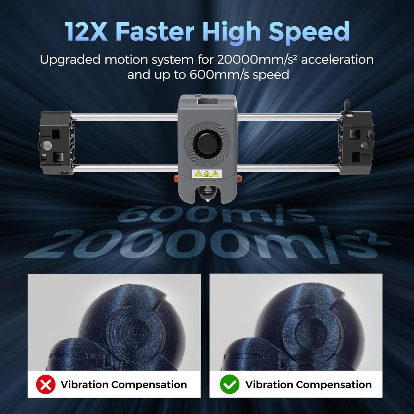 FLASHFORGE Adventurer 5M Pro 3D Printer, 600mm/s High-Speed, FDM 3D Printer Auto Leveling with 280°C Quick Detachable Nozzle, Core XY Structure, Dual Filtration System, Print Size 220x220x220mm