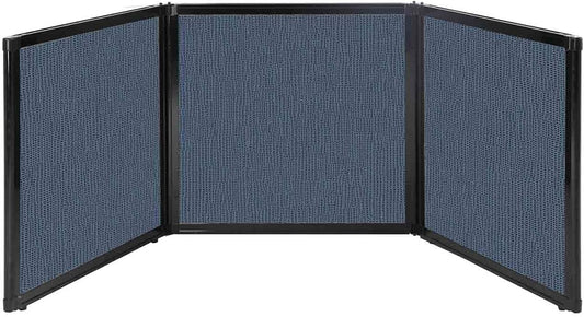 Versare Folding Tabletop Display | 3-Panel Partition | Lightweight Portable Workspace Divider | Ocean 78" x 24"