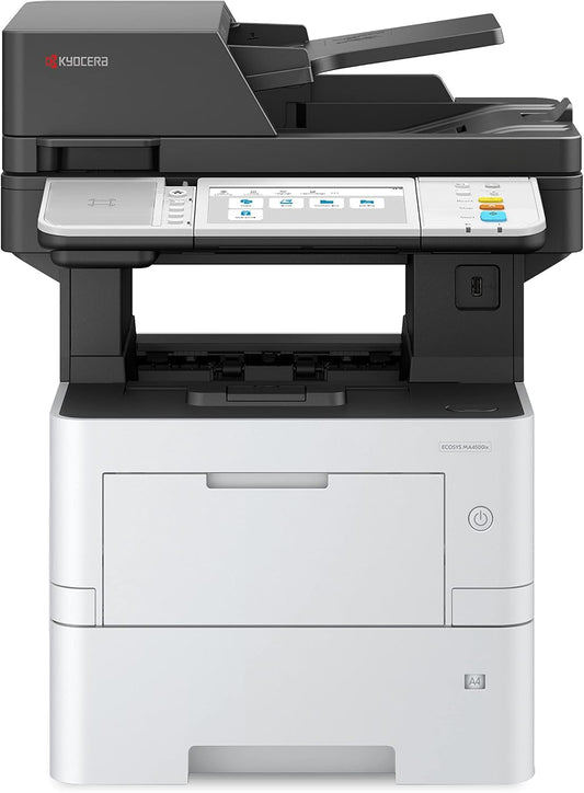 KYOCERA ECOSYS MA4500ix Multifunctional Monochrome Laser Printer (Print/Copy/Scan), 47 ppm, Up to Fine 1200 dpi, Gigabit Ethernet 7 inch Touchscreen Panel, 512 MB