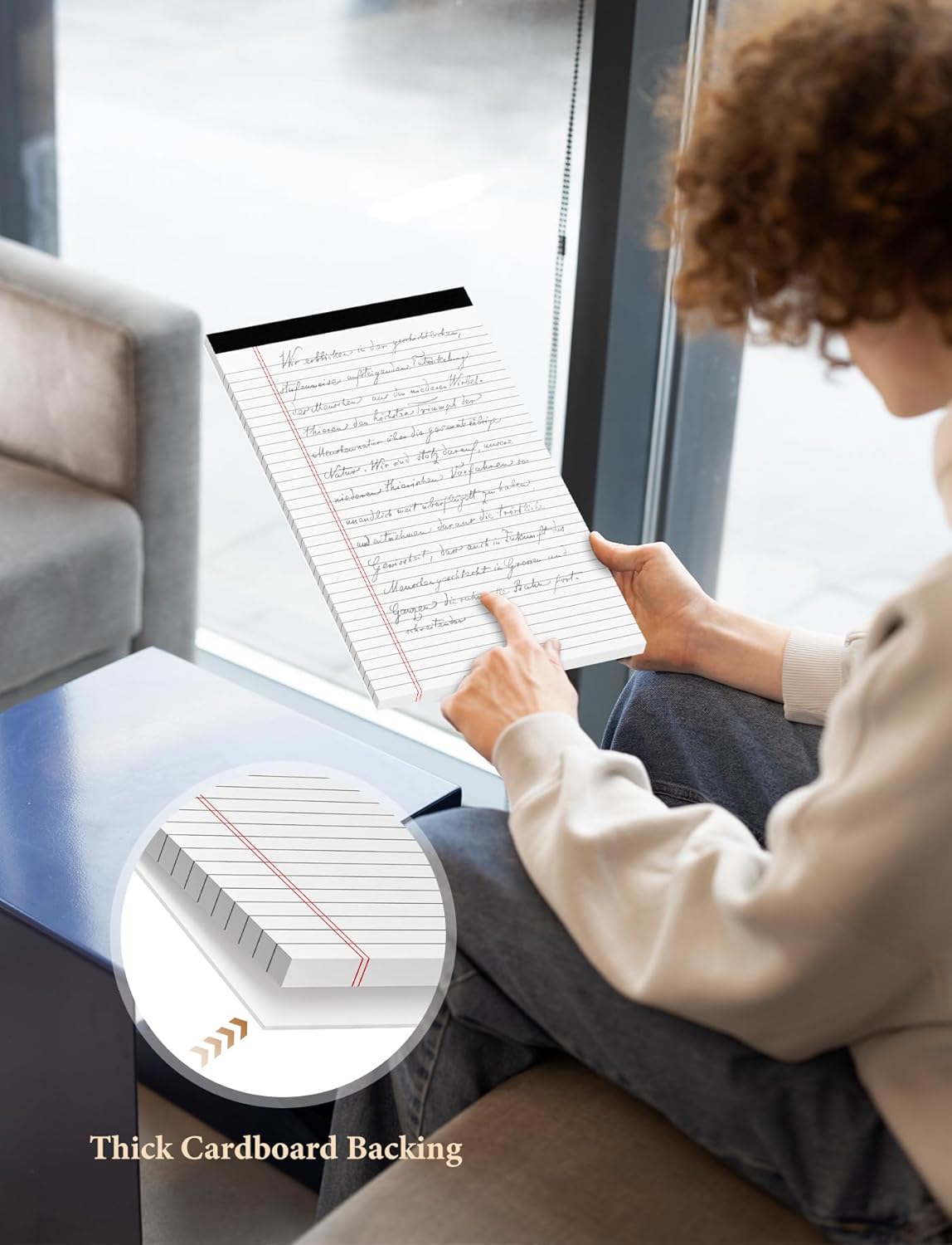 Note Pads 8.5 x 14 Wide Ruled, 4 Pack Legal Pads 8.5 x 14 White Paper Pads Lined Paper Tablets, Notebook Pads 8.5 x 14, White Lined Paper Pads 8.5x14 Writing Pad, 70 GSM Notebook Paper, 30 Sheets/Pad