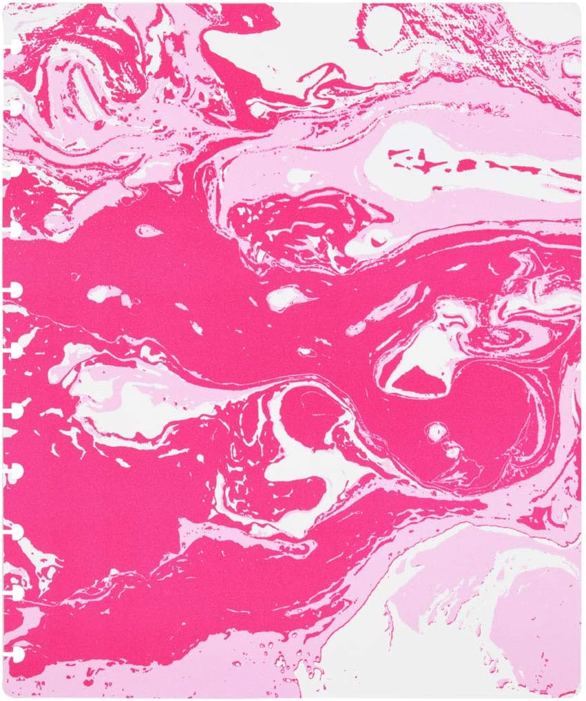 Talia Discbound Notebooks, Planner, Customizable, (Pink Marble Flow w/90's Pink Discs, Letter (8.5in x 11in))