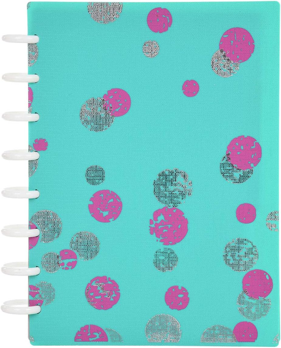 Talia Discbound Notebooks, Planner, Customizable, (xTeal Bounce, Junior (5.5in x 8.5in))
