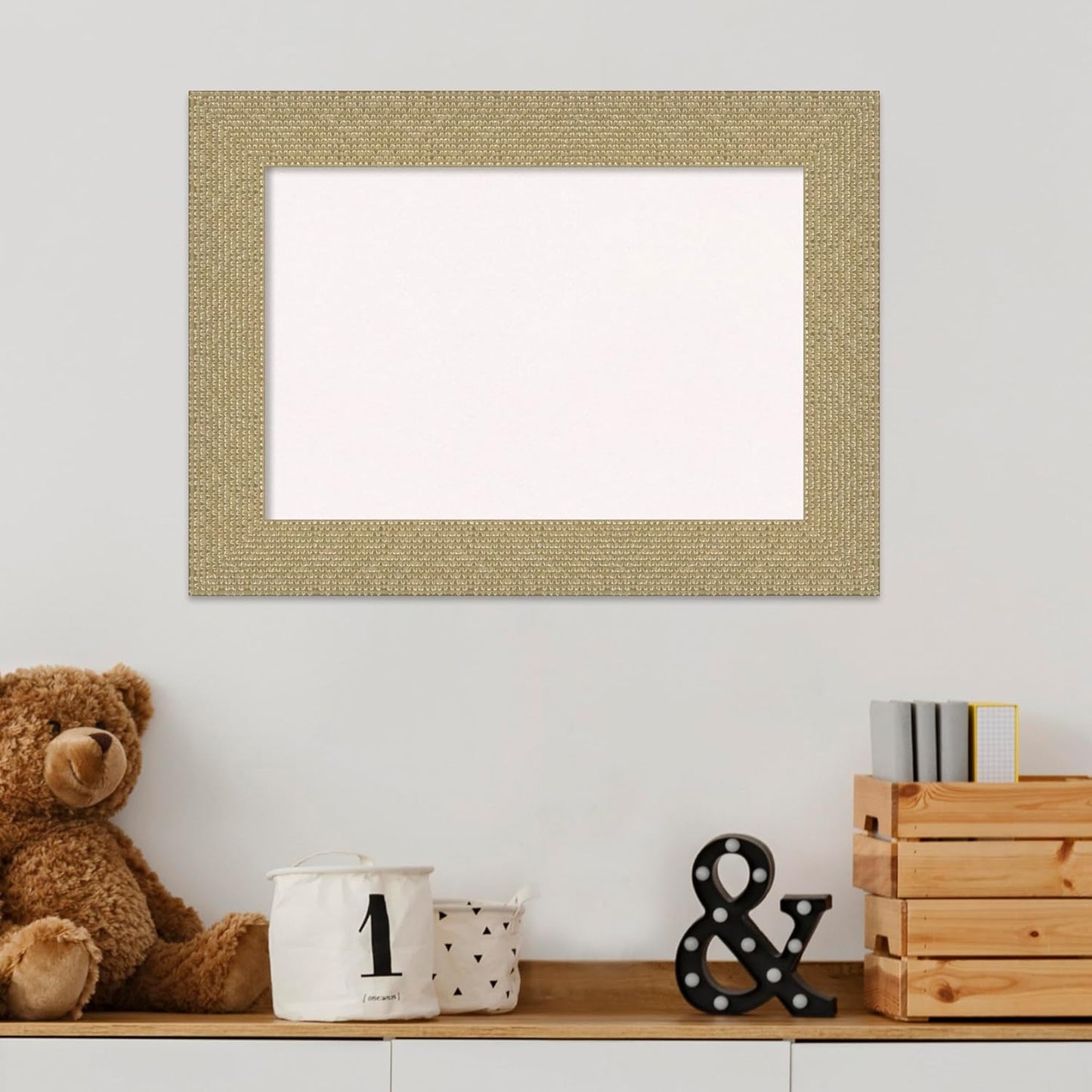 Amanti Art White Cork Board for Wall, 16x22 Vision Board with Gold Frame, Small Corkboard Office Decor for Home Organization, Casual Corkboard Pinboard to Display Items for Home Organization in
