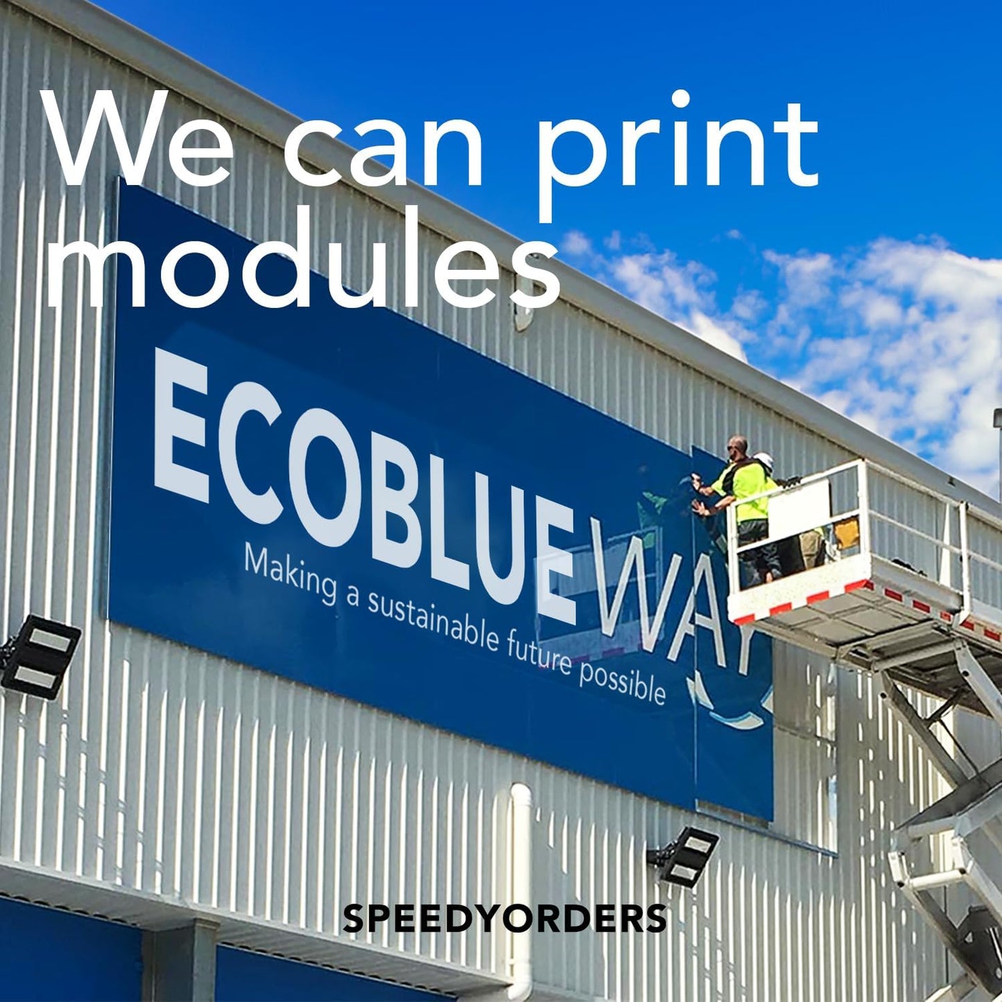 SPEEDYORDERS Custom Outdoor Metal Signs, Personalized Aluminum Signs, Customized Safety Signs, Metal Business Signs, Waterproof Outdoor Business Signs, White Aluminum (Blue Background, 12x8 In)