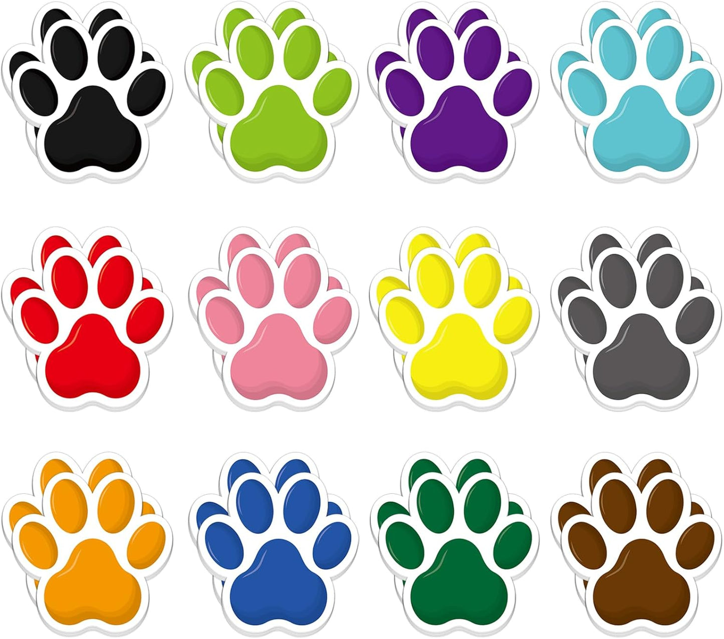 600Pcs Paw Print Note Pads, Colorful Paw Shaped Sticky Notes Kawaii Fun Animal Sticky Notes Pads Dog Party Pocket Notepads Cartoon Memo Pads for Dog Lovers School Home Office Supplies