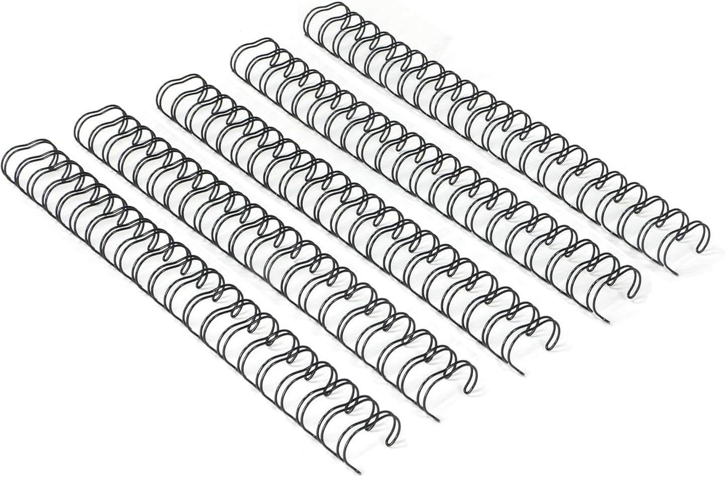 Rayson WR21143BK Wire Binding Spines, 2:1 Pitch Double Loop Binding Wires 9/16 Inch, 21-Loop Wire Ring Pack of 100 with Black