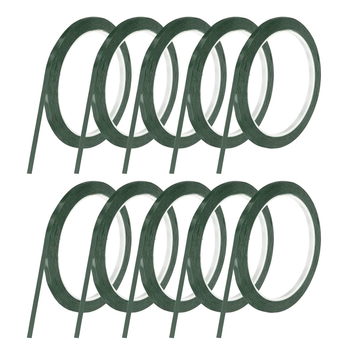 MECCANIXITY 10 Rolls Whiteboard Tape Graphic Chart Tape 5mm 54.7 Yard Art Tape Thin Self-Adhesive Pinstripe Tape Masking Tape for Gift Wrapping Craft Supplies, Green