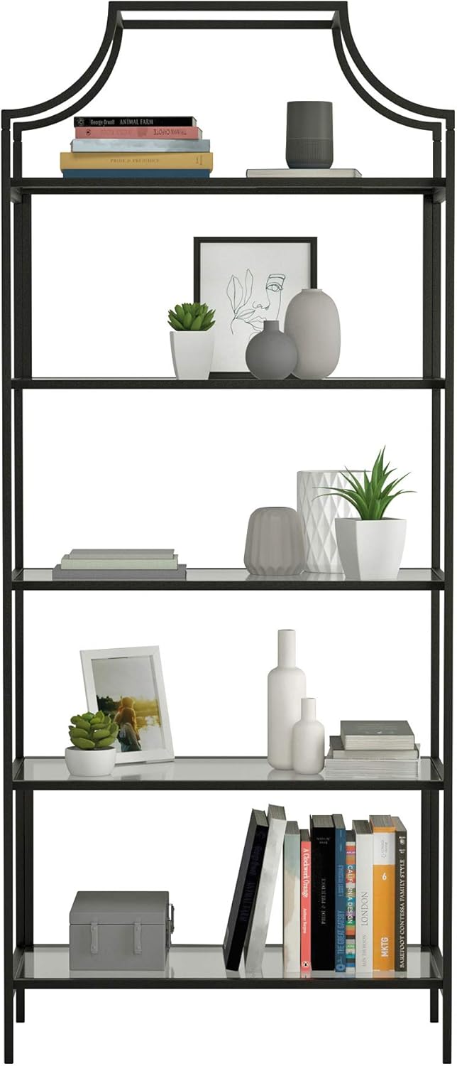 Sauder Harvey Park Bookcase/Book Shelf, Black