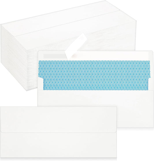 200 Pack #10 Business Envelopes, Self Seal Standard White Envelopes for Secure Business & Legal Mailing, Office, Checks, Letter, Invoices, 4 1/8 x 9 1/2 Inches