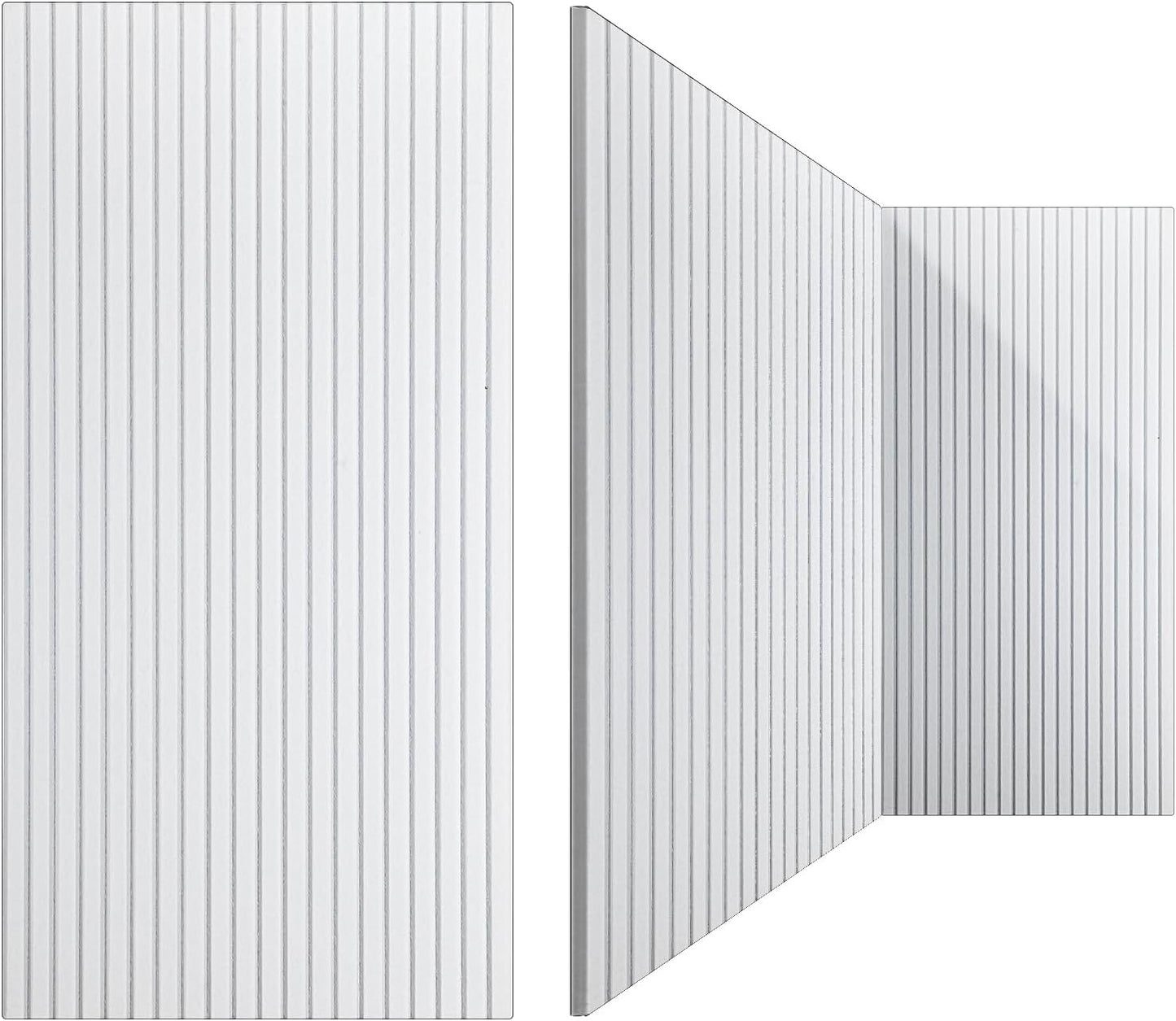 Woanger 5 Pack Large Acoustic Panels 47x24x0.4 Inch Sound Dampening Panels Self-Adhesive Noise Absorbing Sound Proof Wall for Echo Absorption for Home Studio Office Game Room(White)