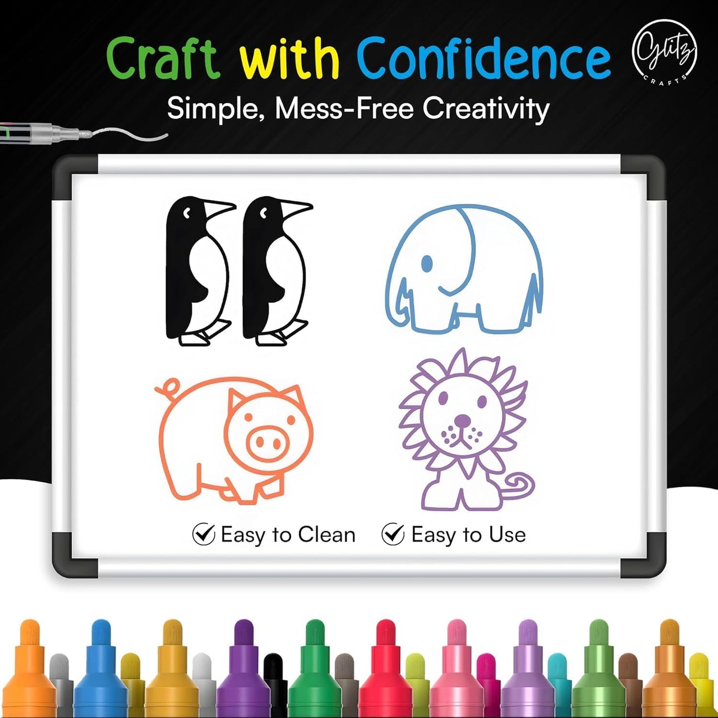 Liquid Chalkboard Chalk Marker 6mm 20/pack, Non-Toxic Safe & Easy to Use, Neon Bright Vibrant Colors, Wet Wipe Washable Paint for Chalkboard Sign, Car Window, Glass, Bistro, Mirror