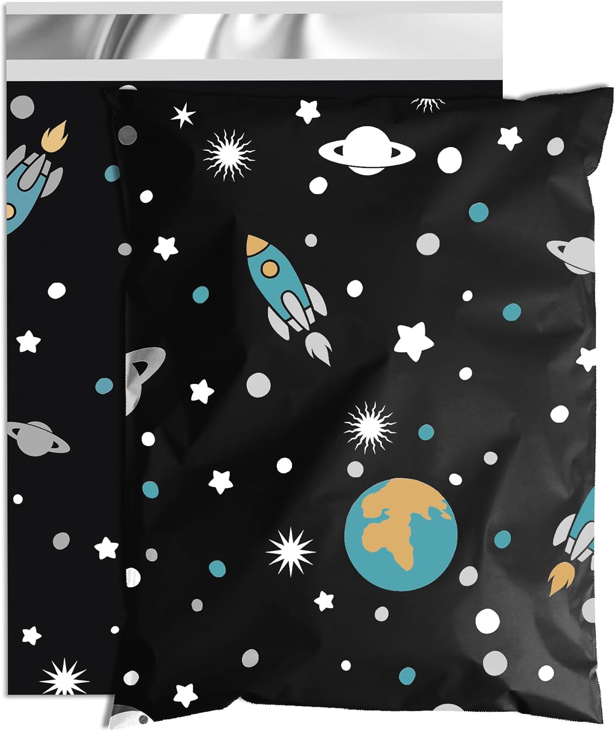 Planets Poly Mailer 6x9 Inch 100 Pcs, Waterproof Shipping Bags for Clothing, Tear-Resistant Mailier Bags, Strong Mailing Bags with Self-Seal