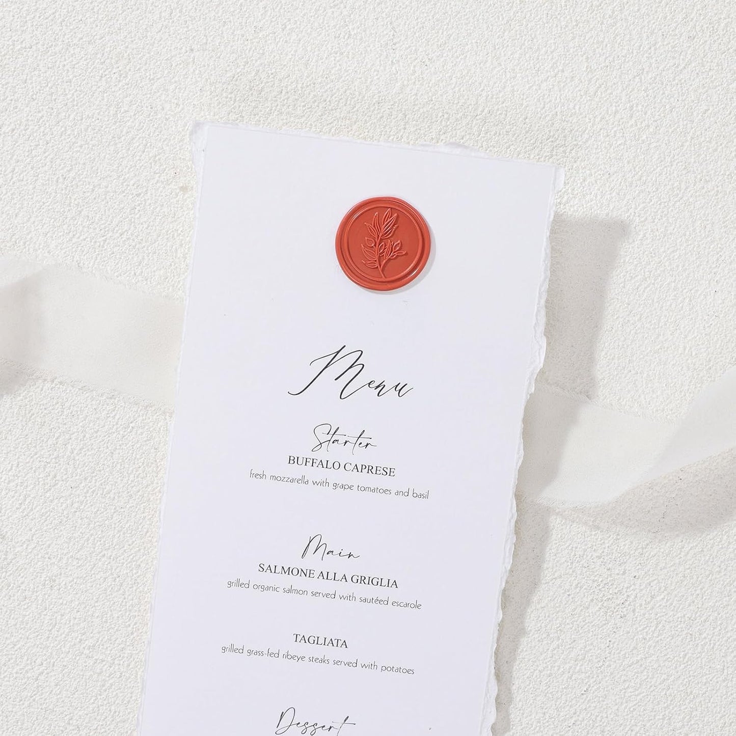 UNIQOOO Olive Branch Wax Seal Stamp - Flowers Botanical Theme Vintage Brass Stamp Head with Wood Handle for Wedding Invitation Gift Wrap Envelopes Christmas Card