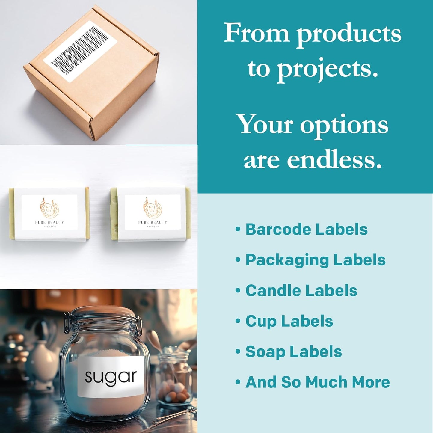 Premium Label Supply White Sticker Rectangle Labels – 2.5" x 1.563" – Laser/Inkjet Compatible – (18 per Sheet), 1000 Sheets – 18,000 Total Adhesive Labels