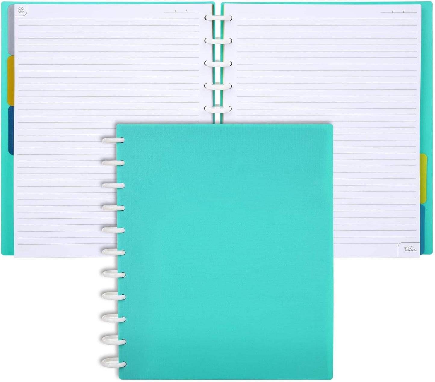 Talia Discbound Notebooks, Planner, Customizable, (Celestial Turquoise, Letter (8.5in x 11in))