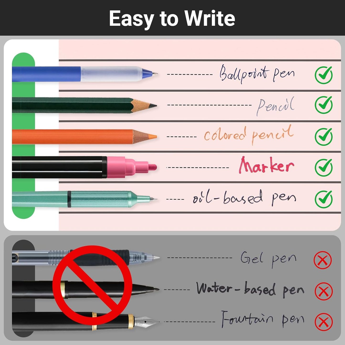 EUSOAR Transparent Sticky Notes, 300 Sheets 3x3 Inch Waterproof Pink Index Tabs Sticky Notes with Lines, See-Through Adhesive Note Bible Stickers Note Pads for School Classroom Office Supplies